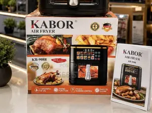 A Black Kabor Digital Air Fryer (Model KB-9088) 12 Litres