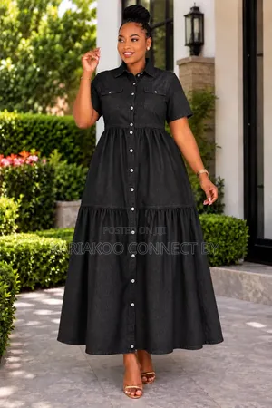 Classic Ladies' Denim Maxi Dress