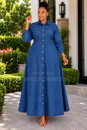 Classic Ladies' Denim Maxi Dress