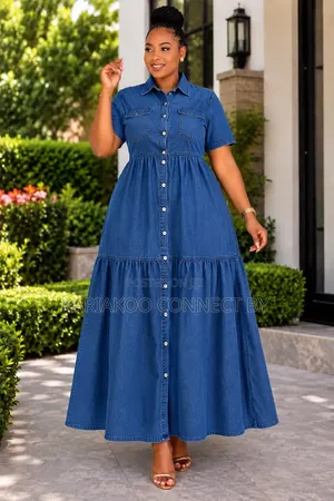 Classic Ladies' Denim Maxi Dress
