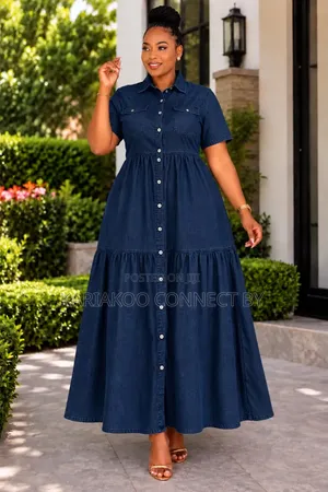 Classic Ladies' Denim Maxi Dress