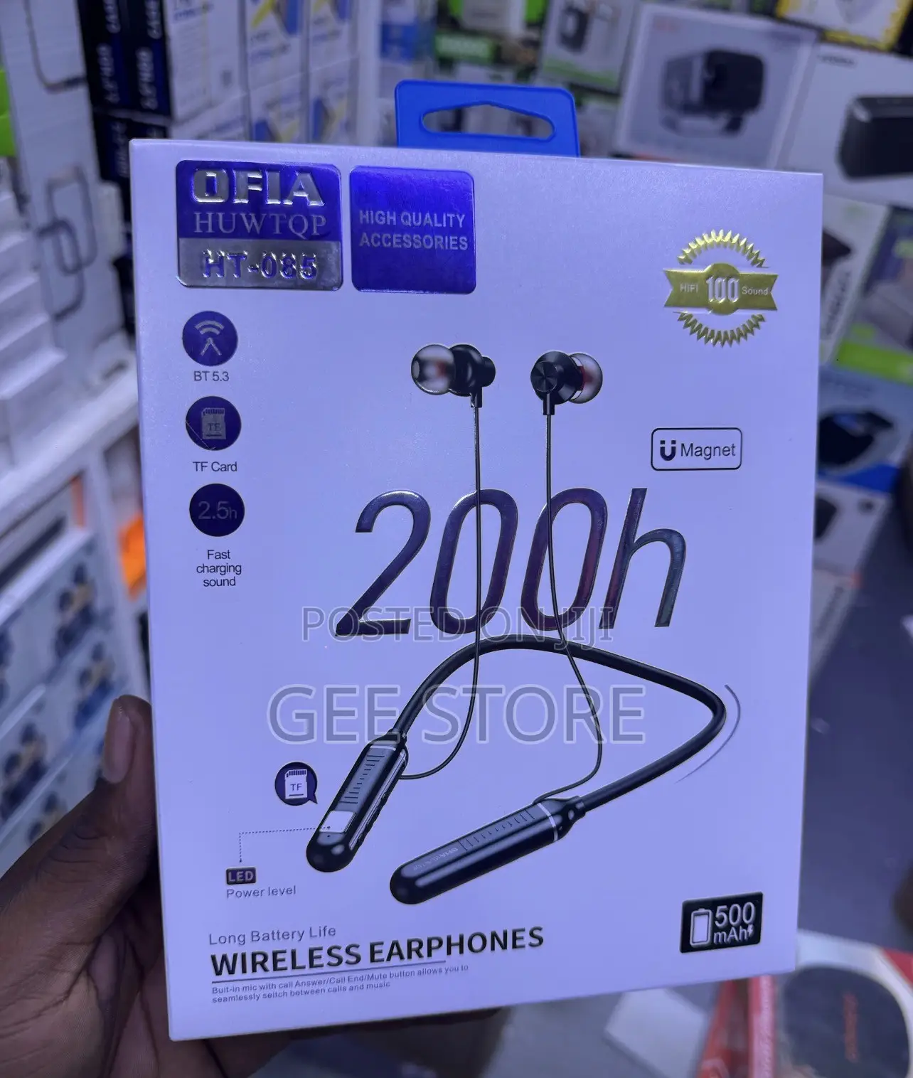 The Ofia Huntop HT-085 Wireless Neckband Earphones