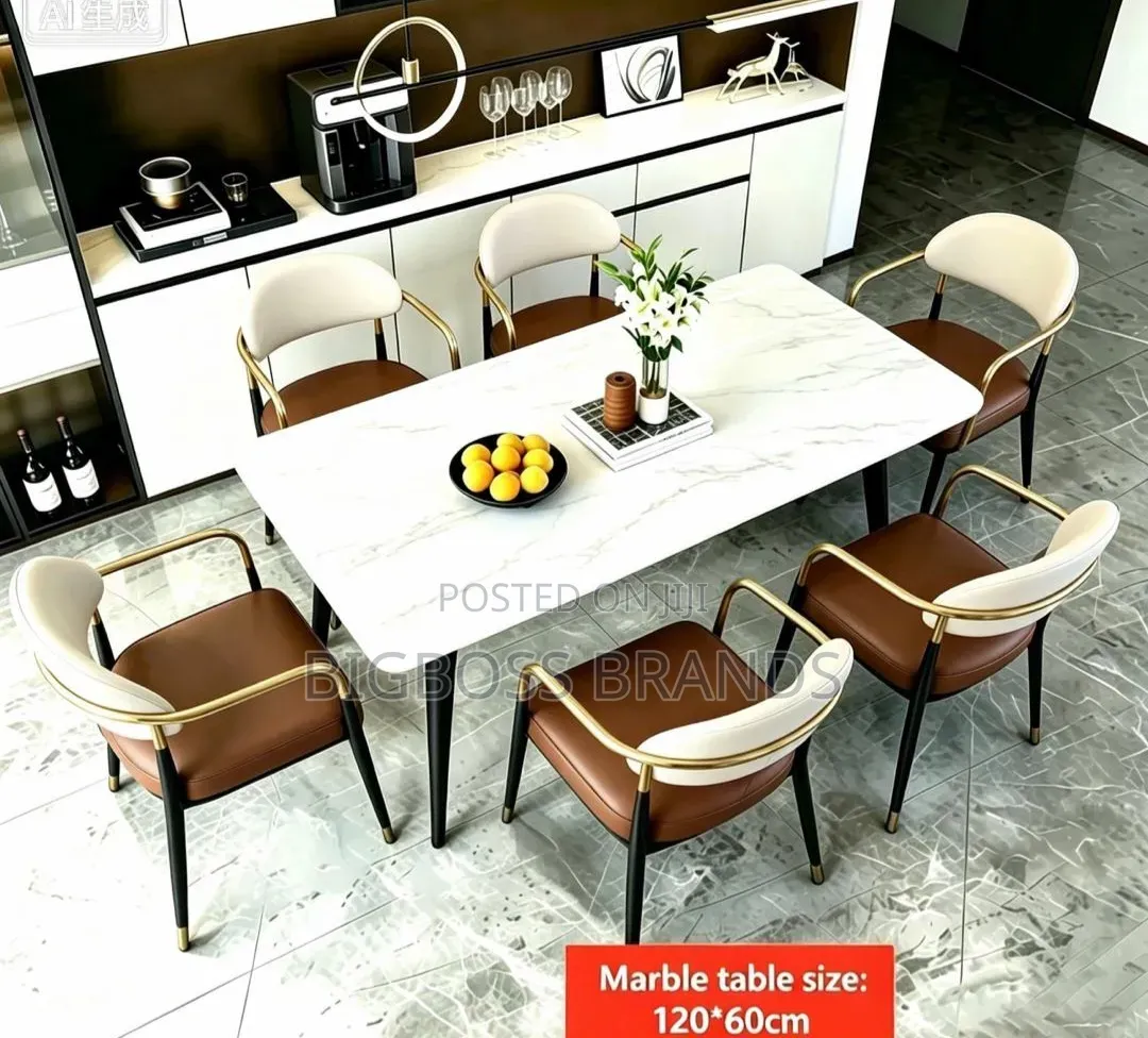 Dinning Table Full Set
1pc Marble Table 6pc Chairs