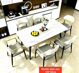 Dinning Table Full Set
1pc Marble Table 6pc Chairs