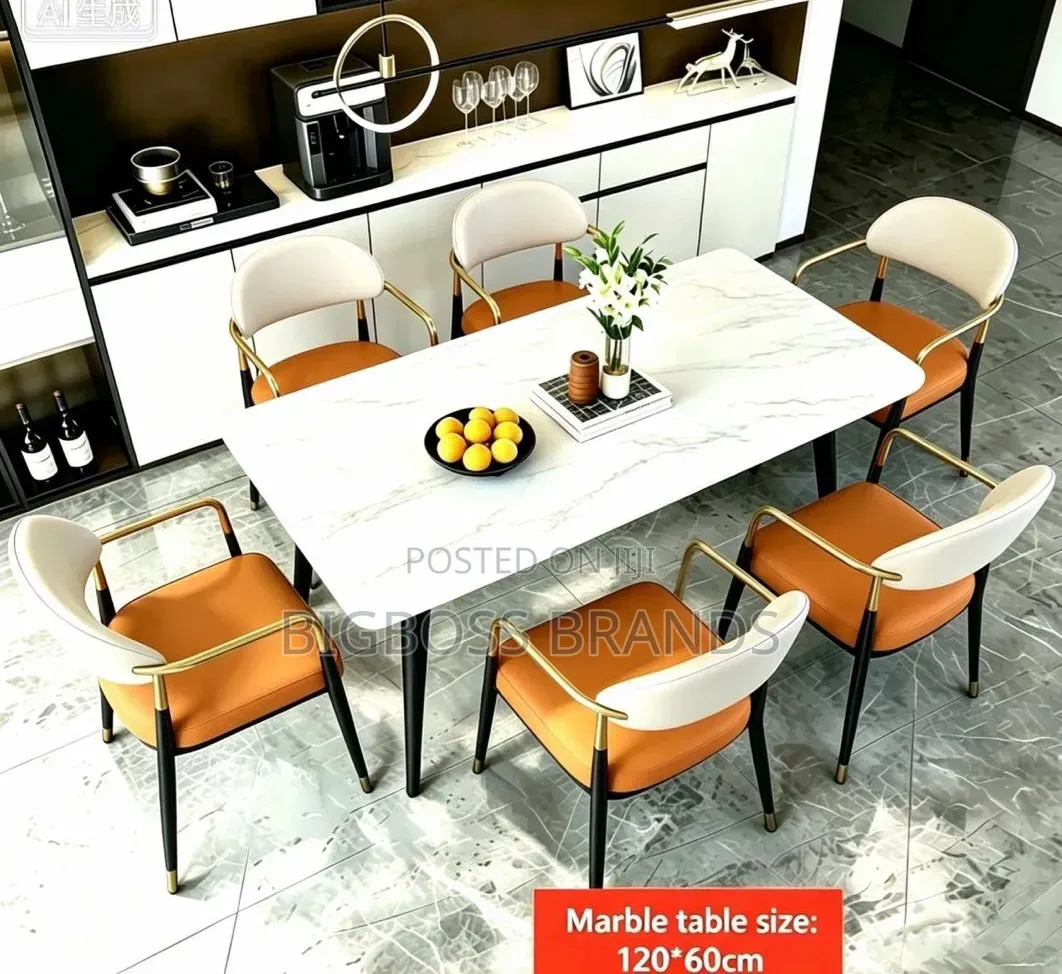 Dinning Table Full Set
1pc Marble Table 6pc Chairs
