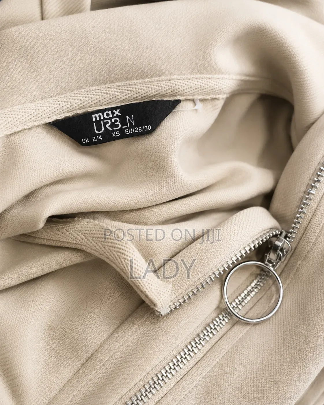 Max URBN Cream Utility Jumpsuit – Size XS