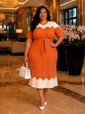 Kwa Kina Dada Wa Kisasa 2-in-1 Style Midi Dresses)