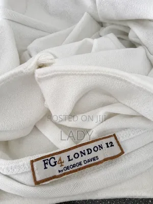 FC4 London White Ruffle Sleeve Bodycon Midi Dress – Size 12 [L]
