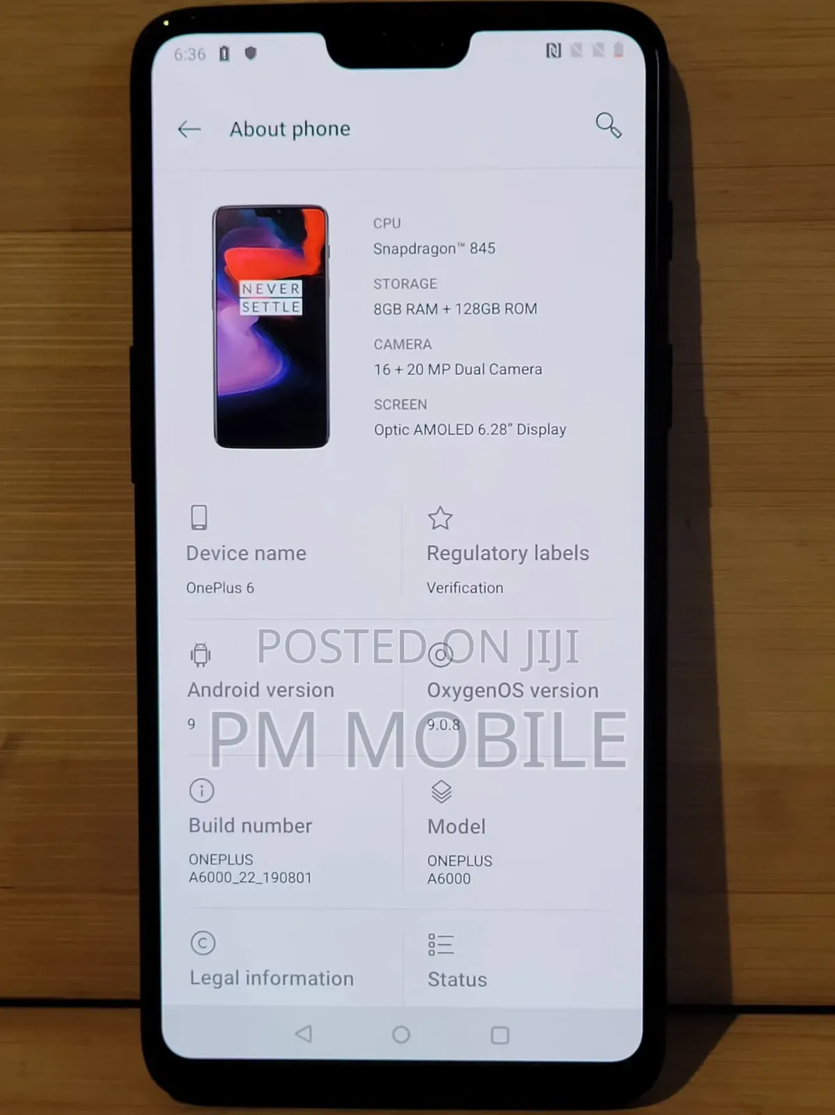 OnePlus 6 128 GB Black