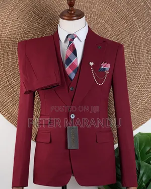Joselino Luxury Maroon Suit) premium High-End Quality)