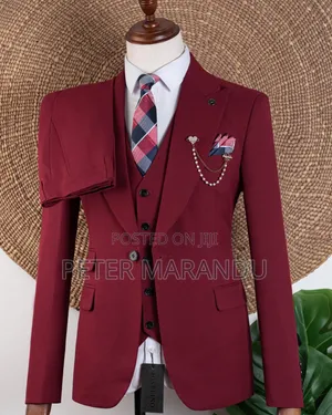 Joselino Luxury Maroon Suit) premium High-End Quality)