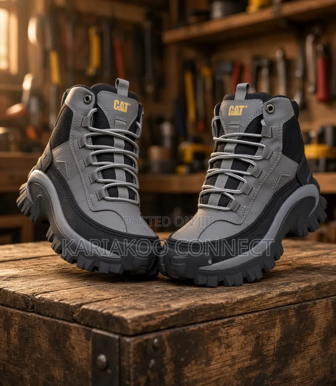 Gray Caterpillar Boot Collection