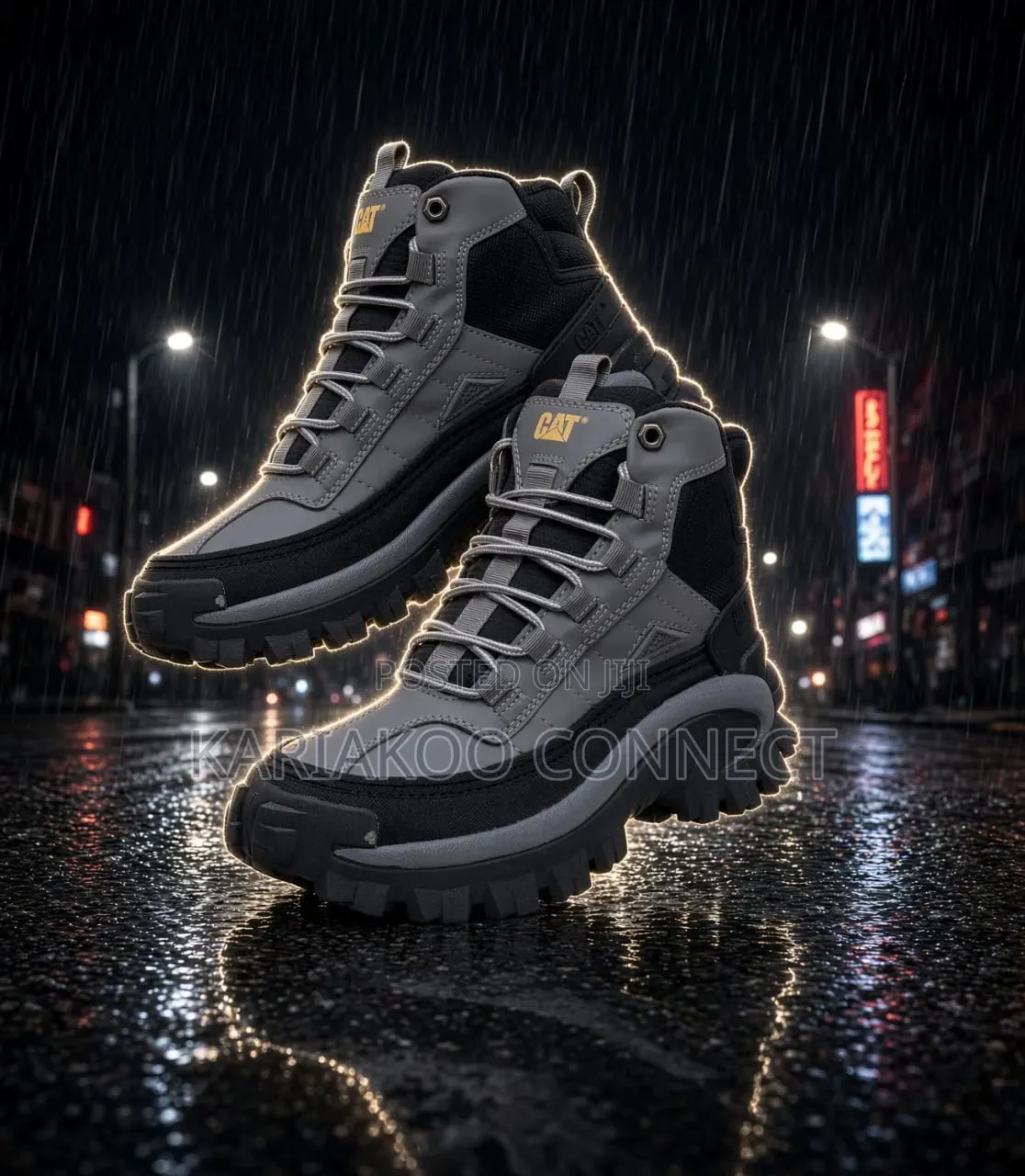 Gray Caterpillar Boot Collection