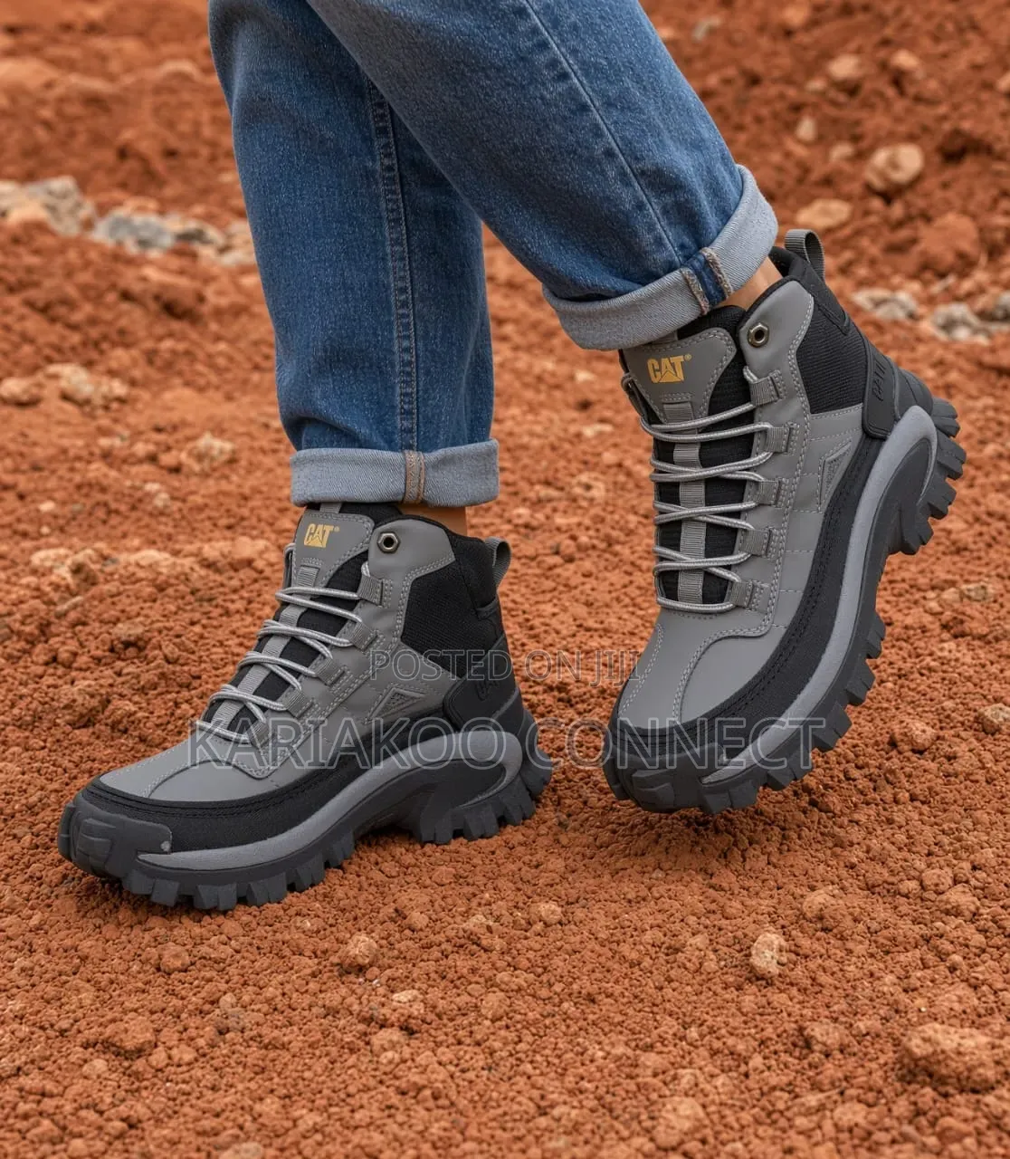 Gray Caterpillar Boot Collection