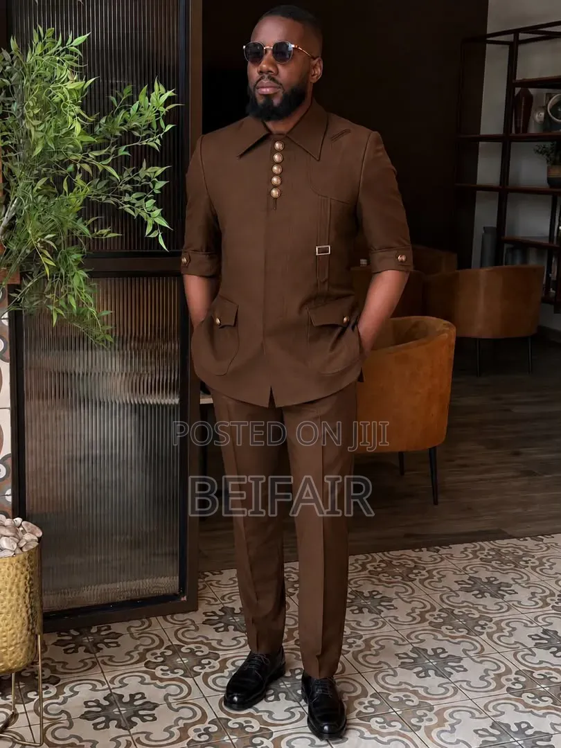 Short Sleeves Brown Kaunda