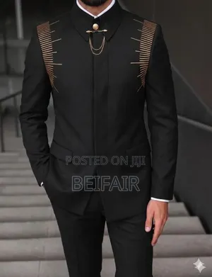 Black Stylish Kaunda Suit