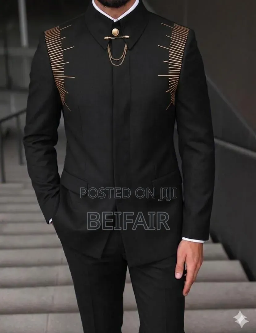 Black Stylish Kaunda Suit
