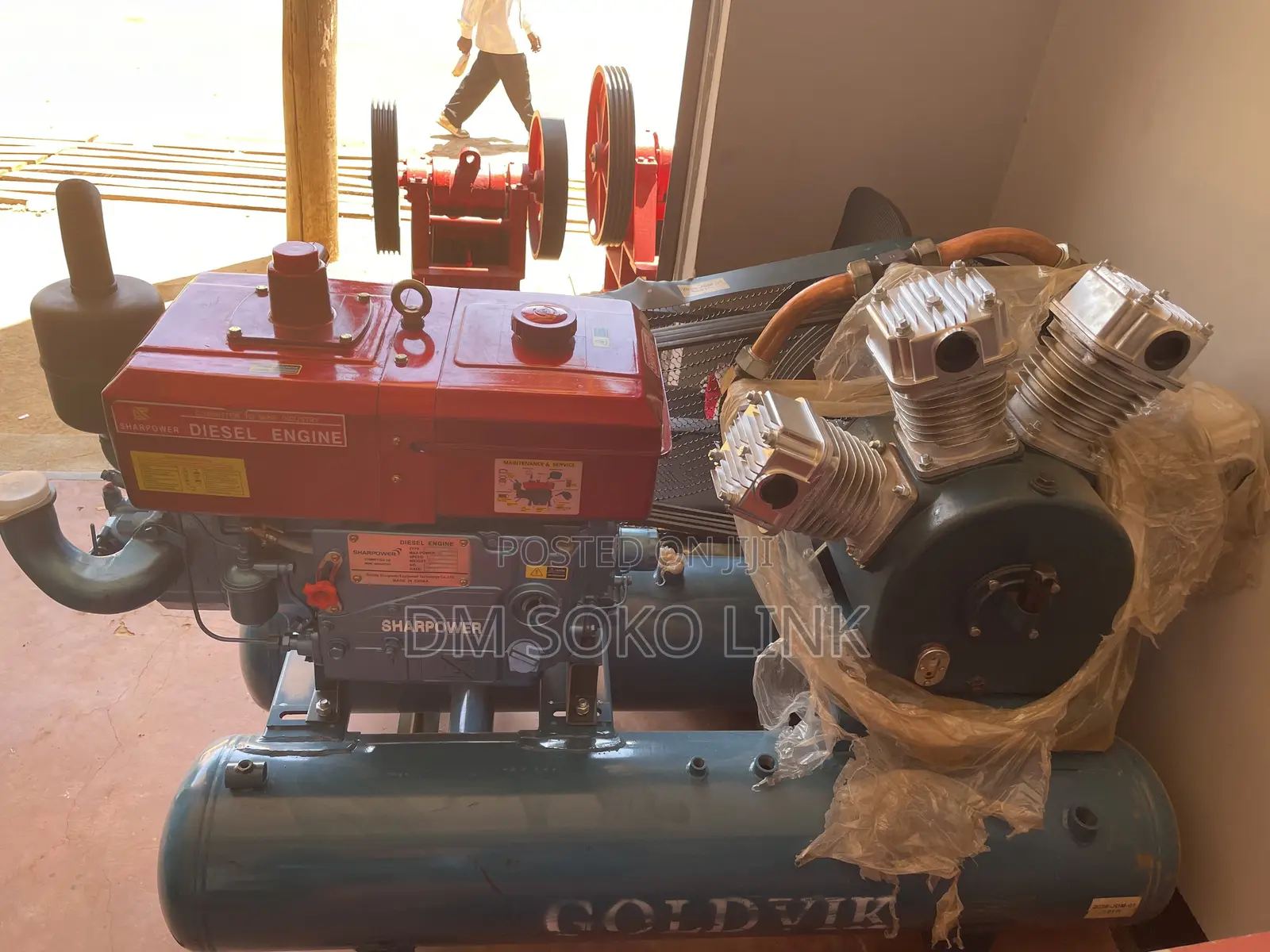 Diesel Air Compressor With Tank – Complete 3 Pistons