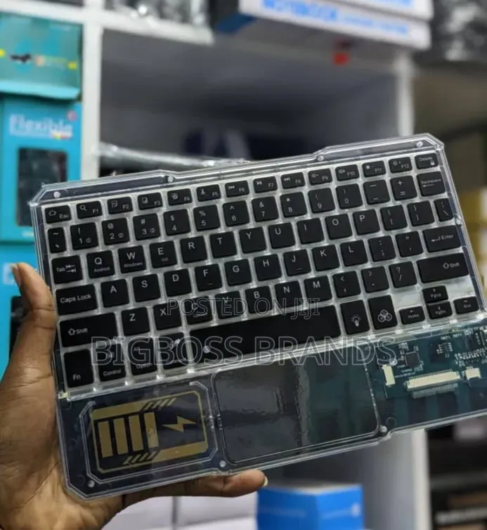 Transparent Bluetooth Gaming Keyboard
-Rechargeable With Backlight