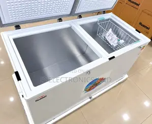 Huamei Freezer Double Door Liter 470 Liter Aluminum Material