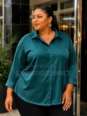 Satin Button-Down Blouse