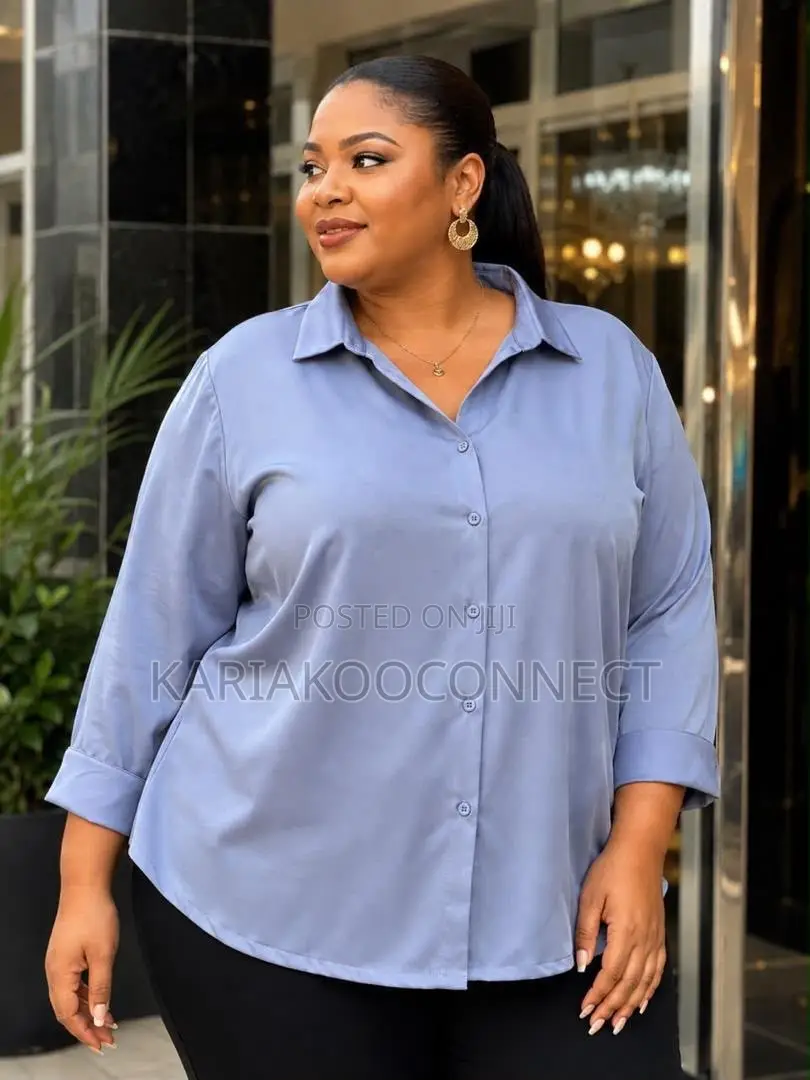 Satin Button-Down Blouse