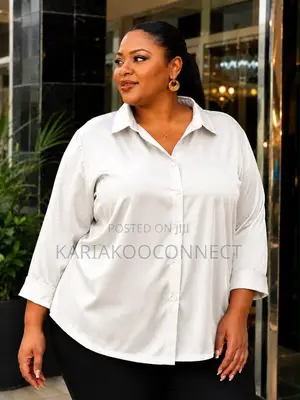 Satin Button-Down Blouse