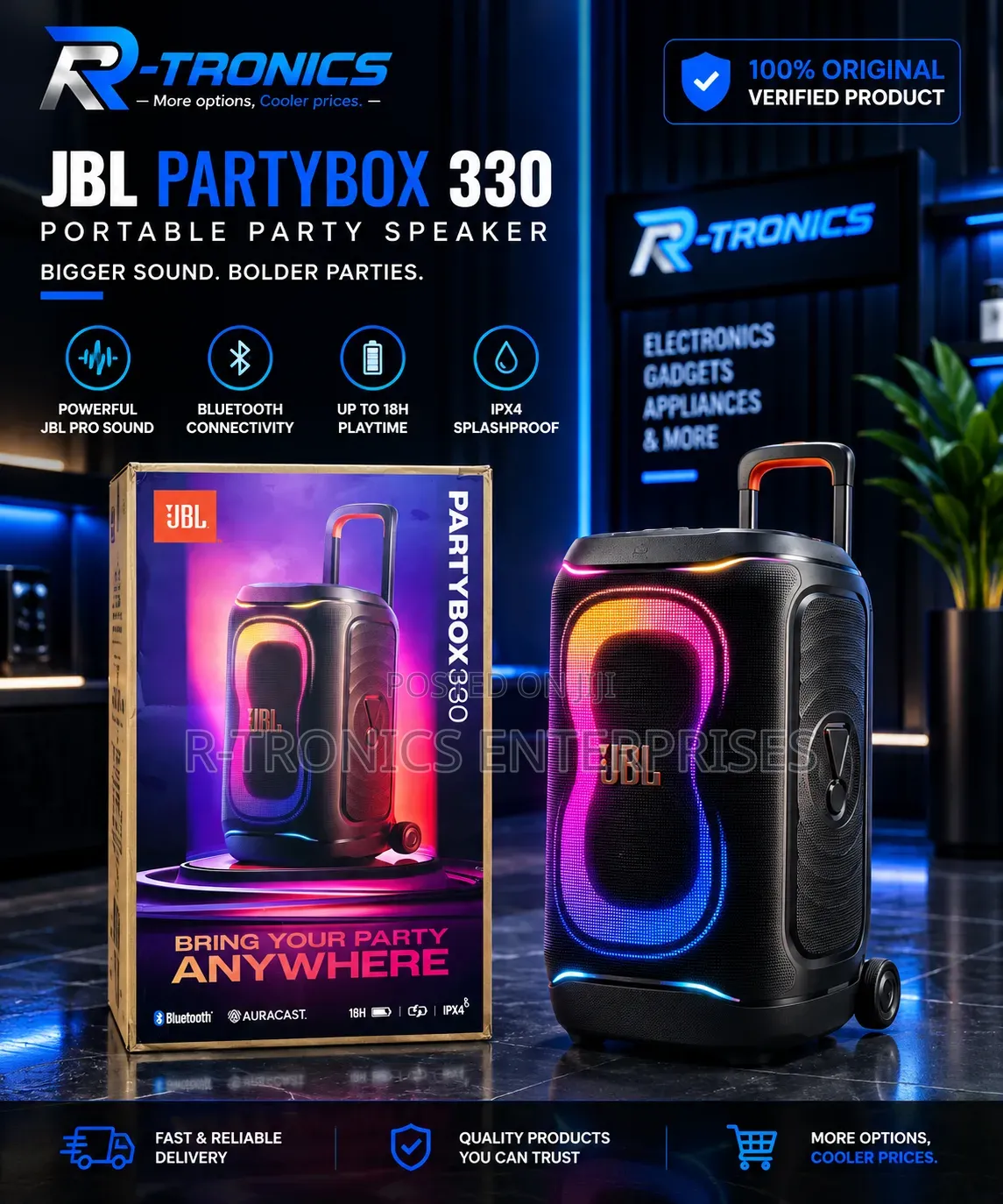 JBL Partybox 330 Bluetooth Speaker