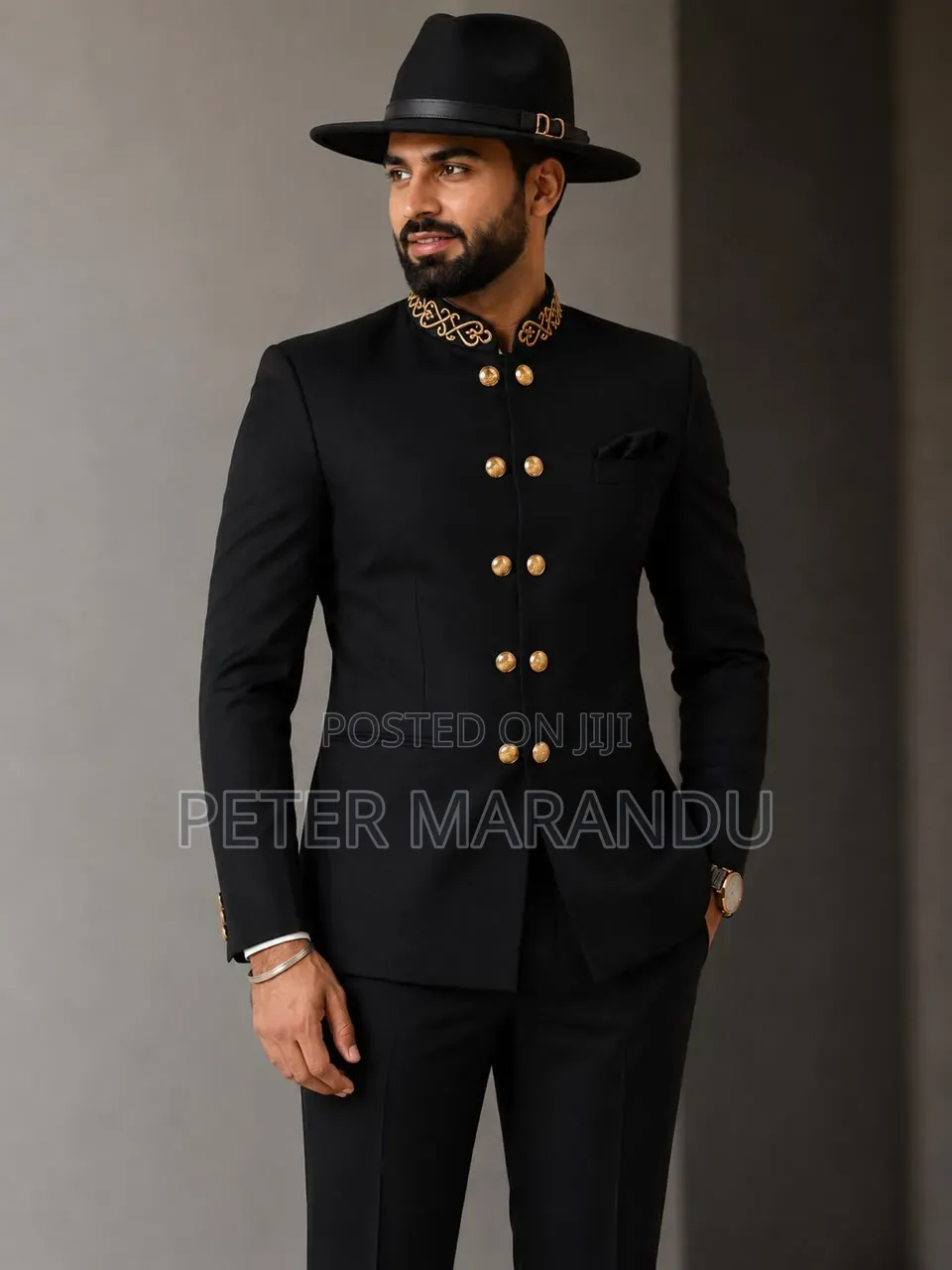 Suti Za Kisasa Za Kiume Za Kifalme / Jodhpuri Suits Na Kofia Kadi