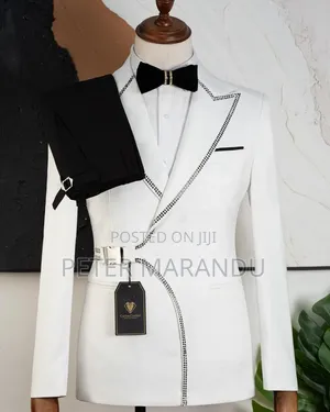 Carlos Cardini Luxury White Asymmetrical Tuxedo