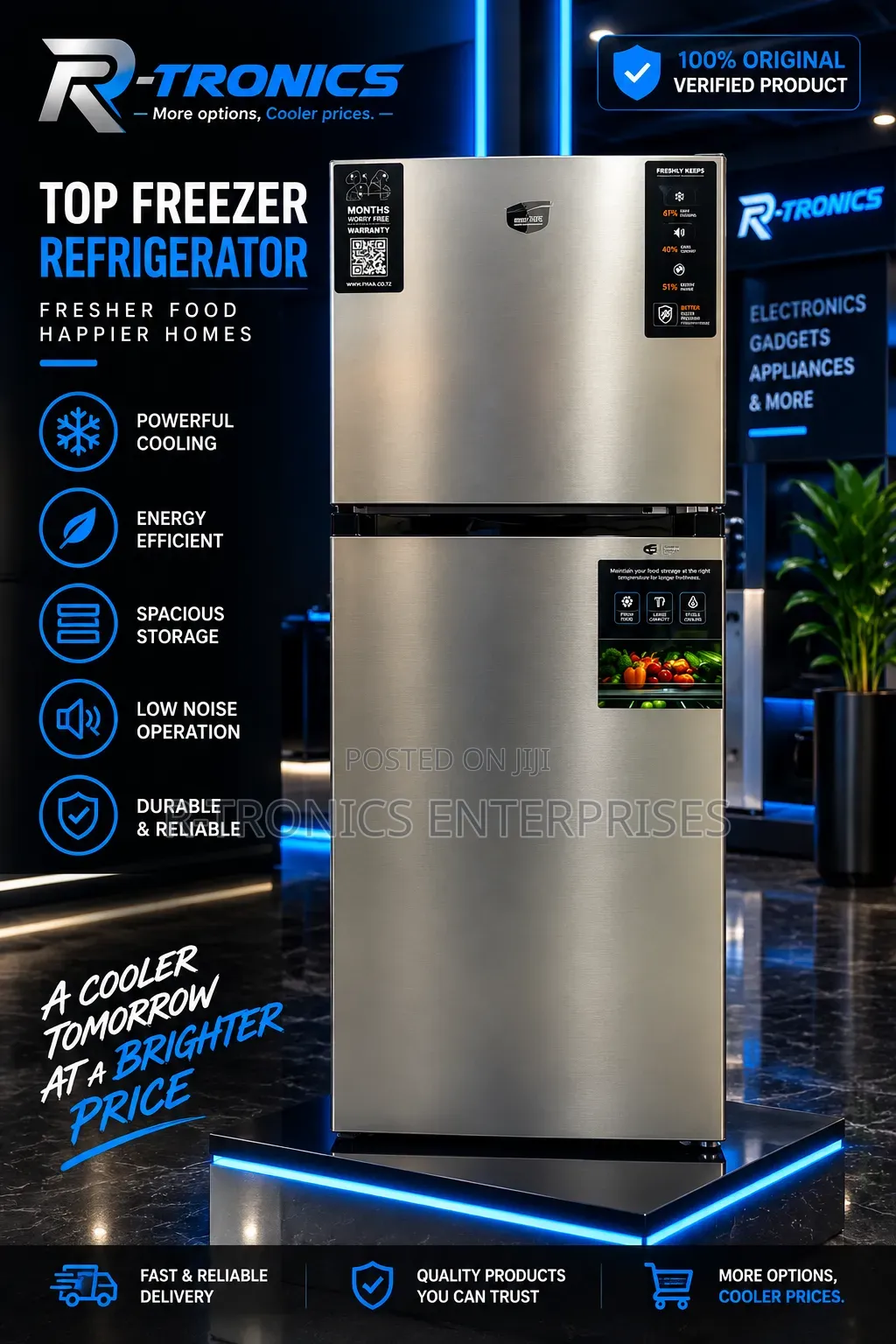 175 Litre Mr. UK Inox Double Door Refrigerator