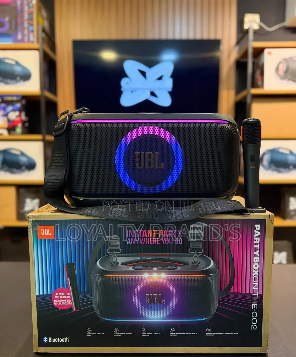 JBL PartyBox on-the-Go 2 — With 2 Mics