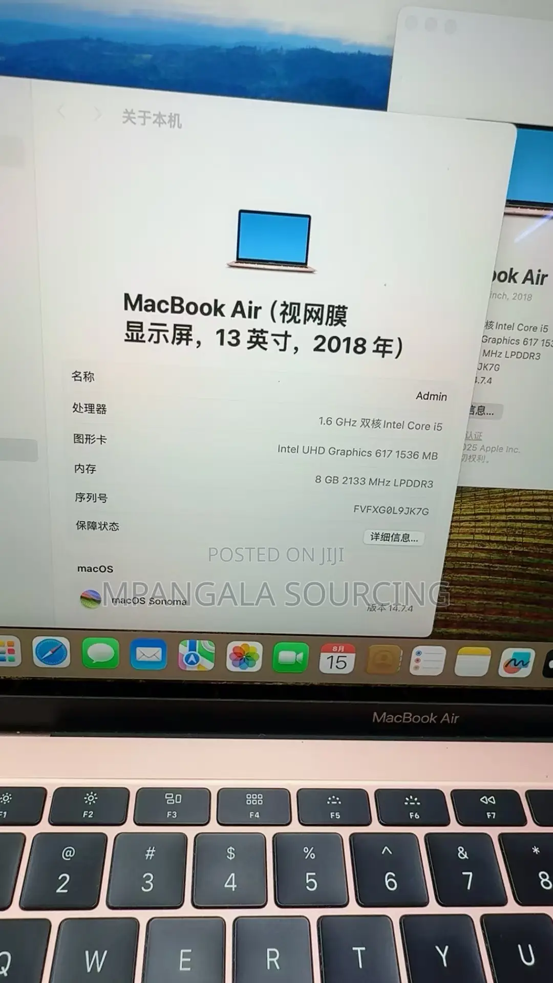 Laptop Apple MacBook Air 2018 8GB Intel Core i5 SSD 256GB