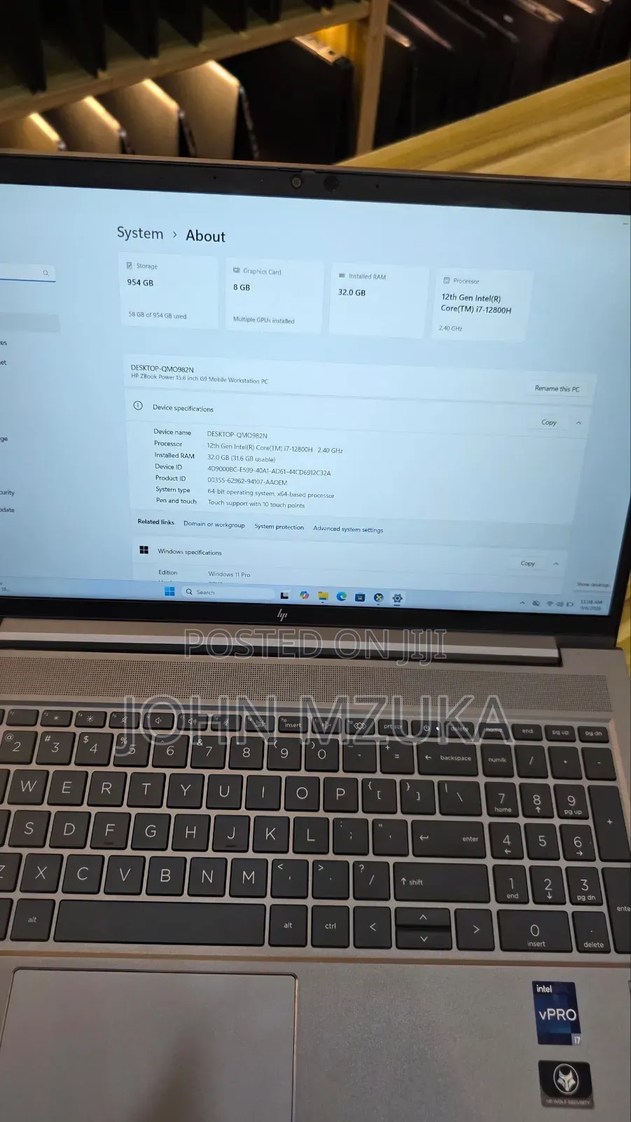 Laptop HP ZBook Power G9 i7 32GB Intel Core i7 SSD 1T