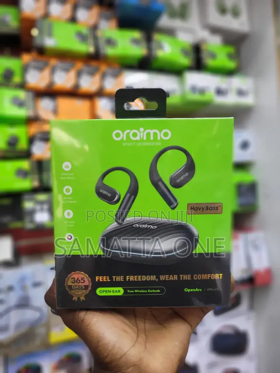 Oraimo OpenArc OPN-675 Open-Ear True Wireless Earbuds.