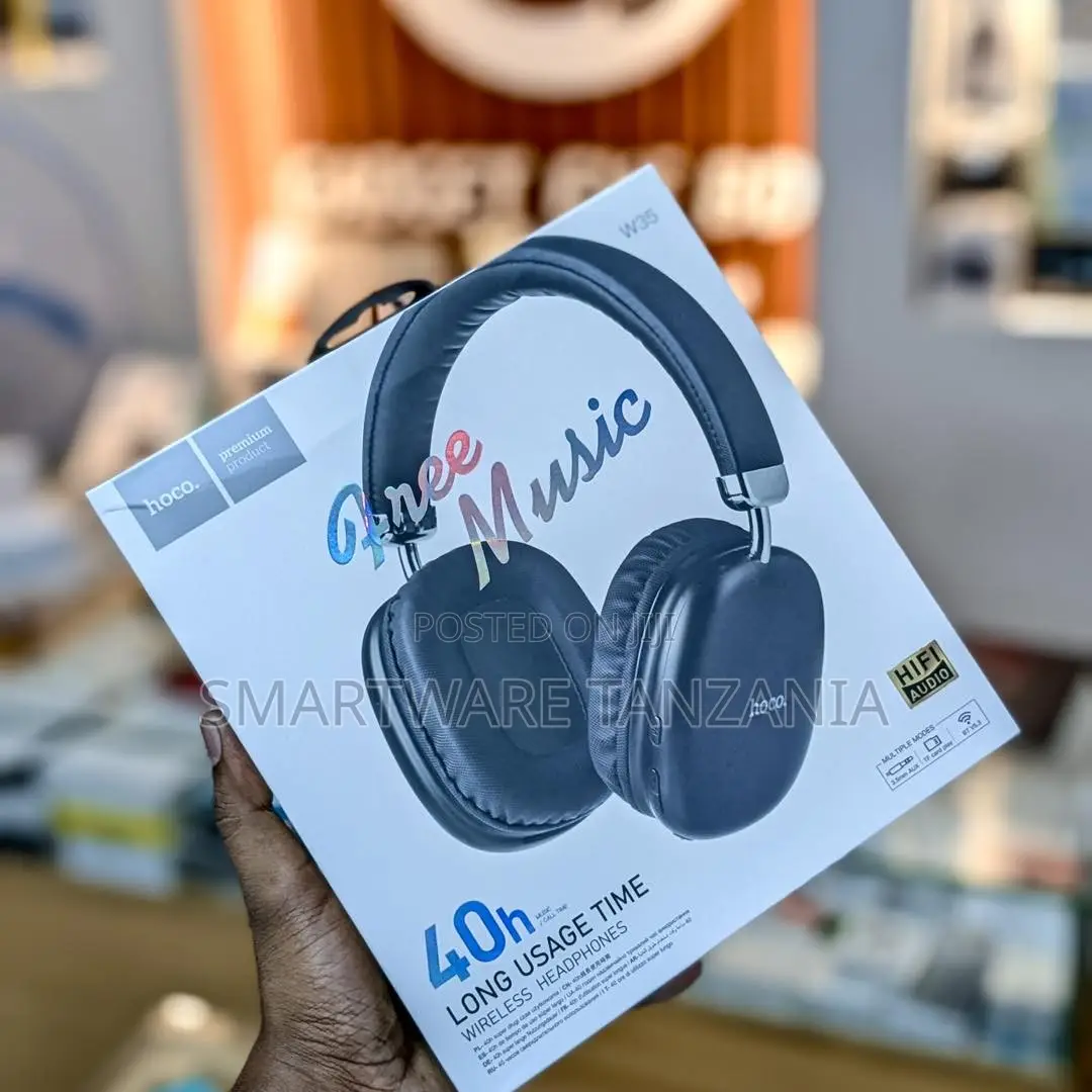 Hoco W35 Wireless Headphones With 40 Hours Battery Life, HiFi Audio