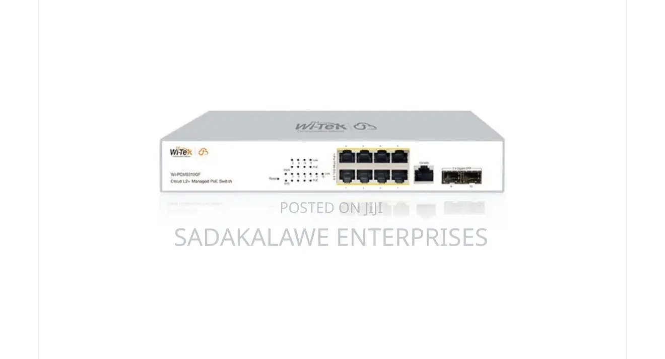 Wi-Tek WI-PCMS310GF 8-Port Gigabit PoE Switch + 2 SFP Slots –