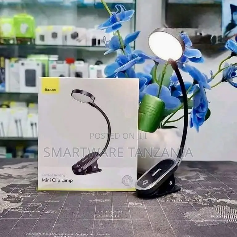 Baseus Mini Clip Lamp With Flexible Neck and LED Light for Reading