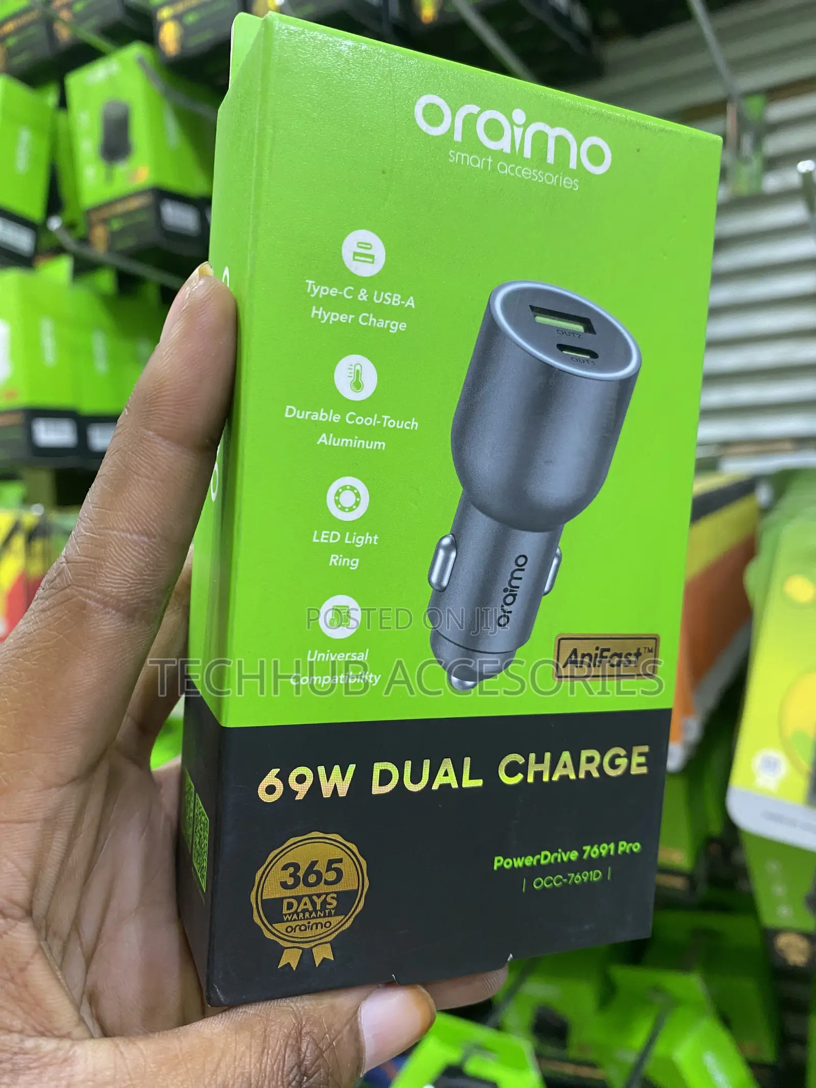 Oraimo PowerDrive 7691 Pro 69W Dual Car Charger