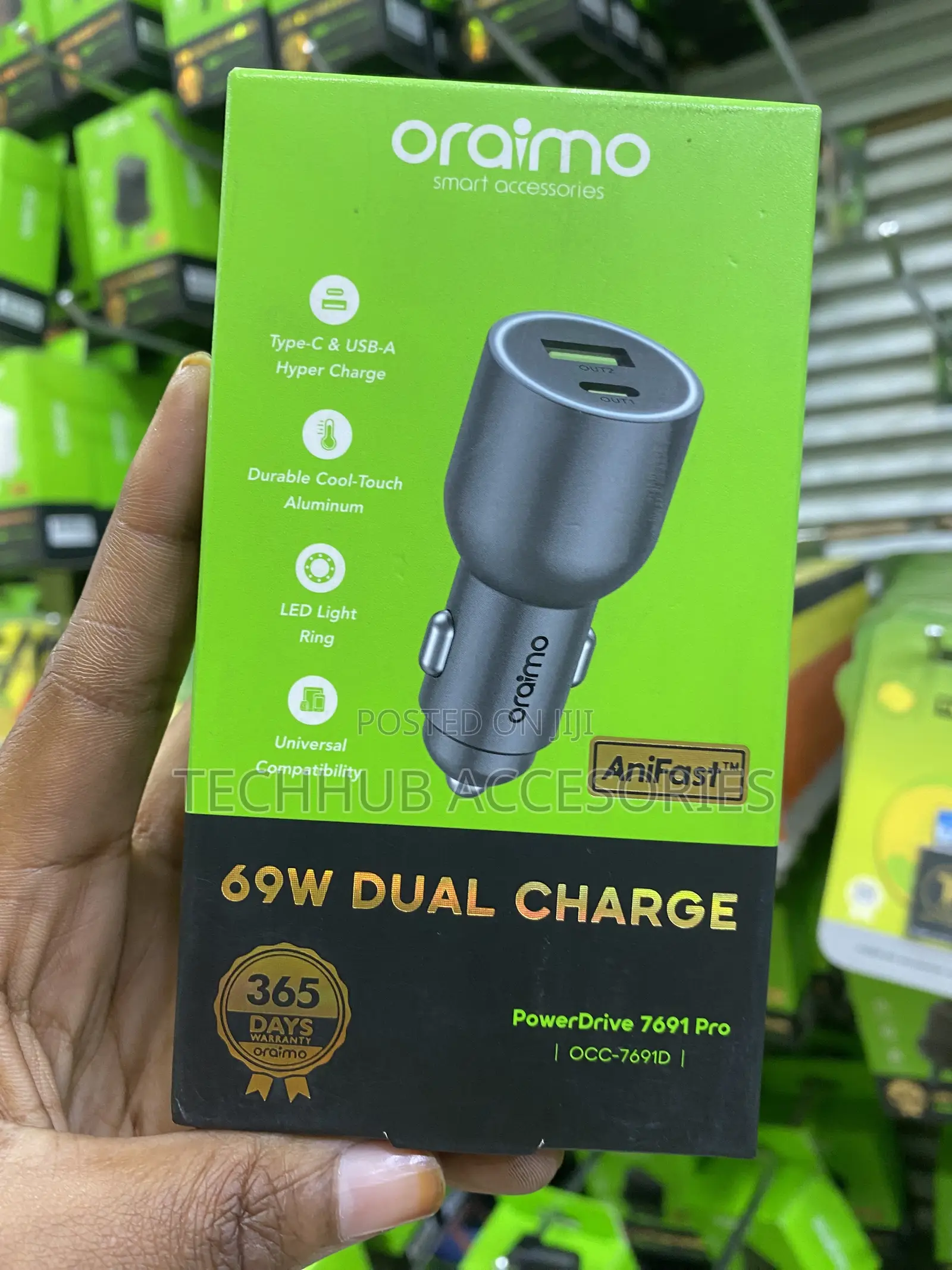 Oraimo PowerDrive 7691 Pro 69W Dual Car Charger