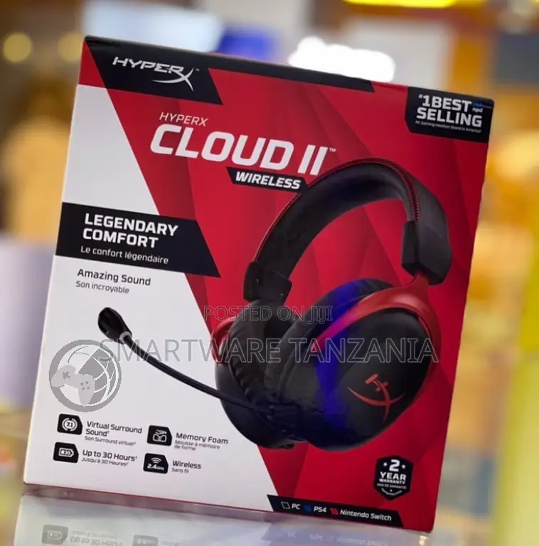 HyperX Cloud II Wireless Gaming Headset, Virtual Surround Sound