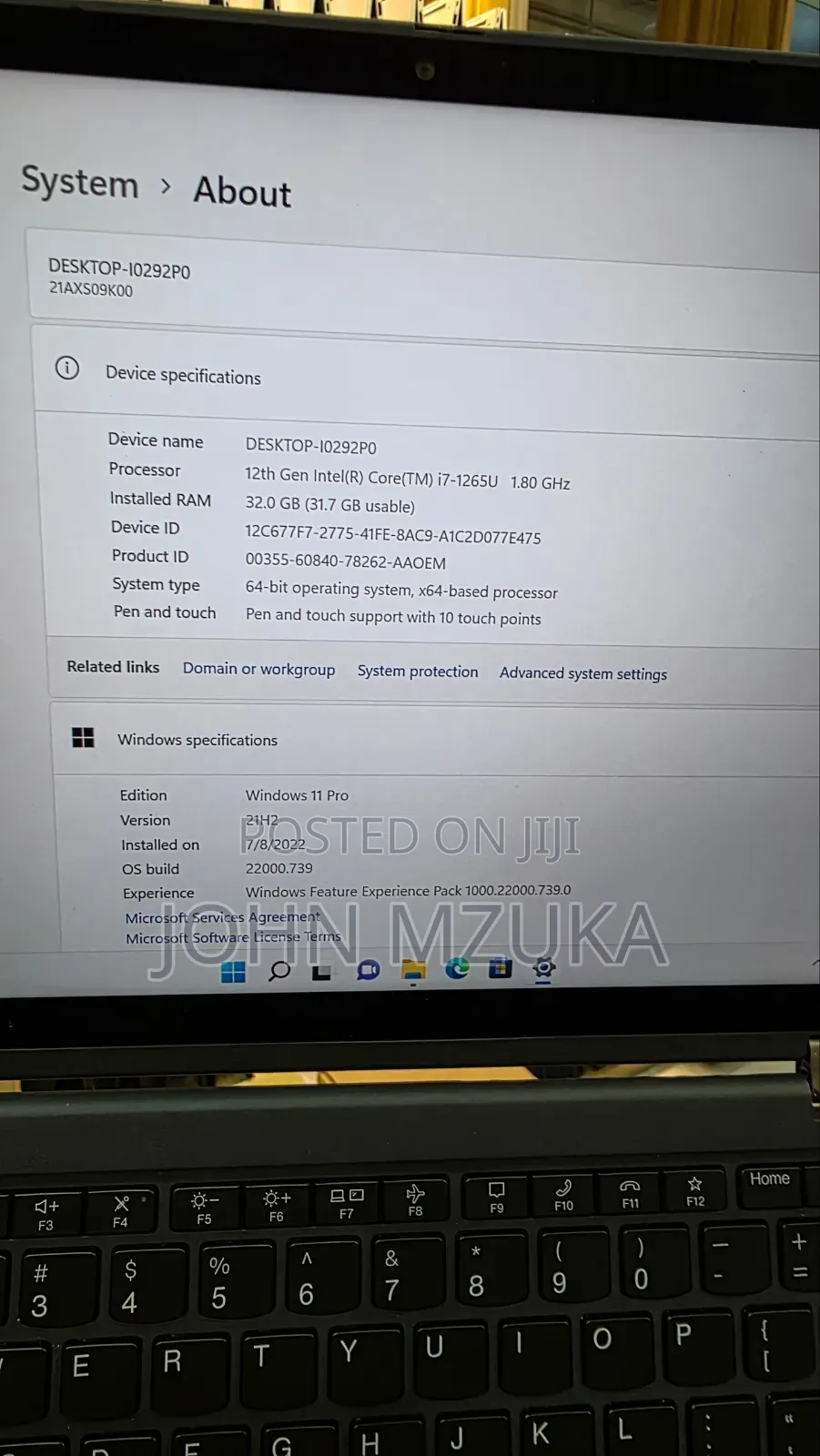 Laptop Lenovo ThinkPad x13 Yoga 32GB Intel Core i7 SSD 256GB