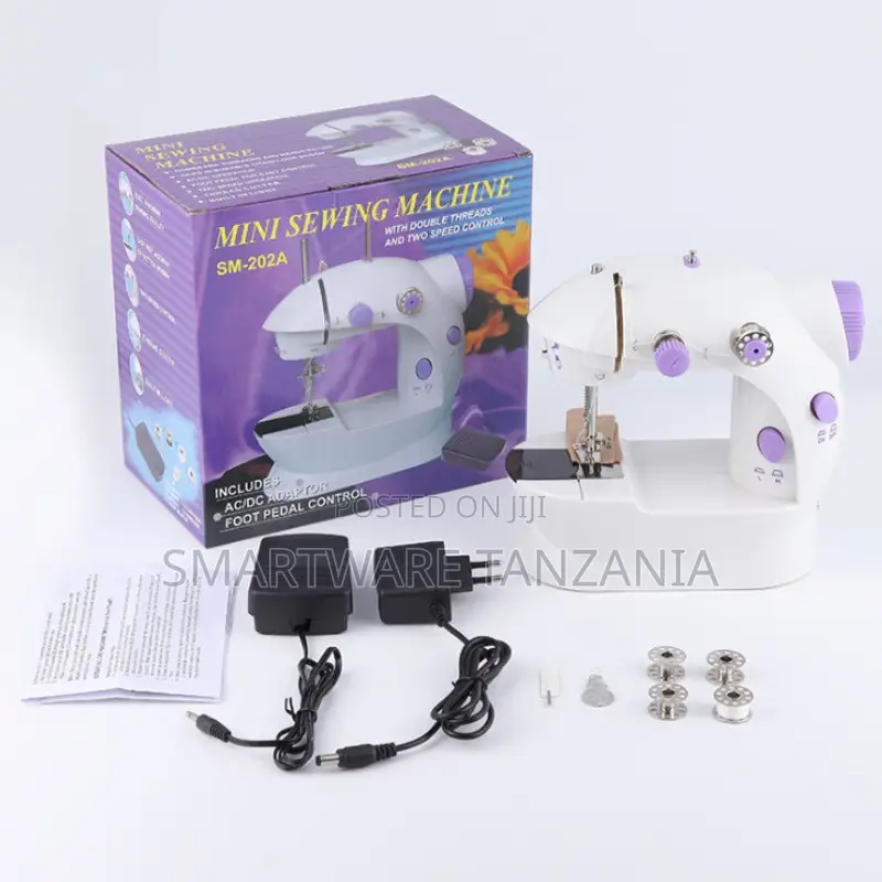 Mini Sewing Machine SM-202A With Double Thread and Two Speed Control