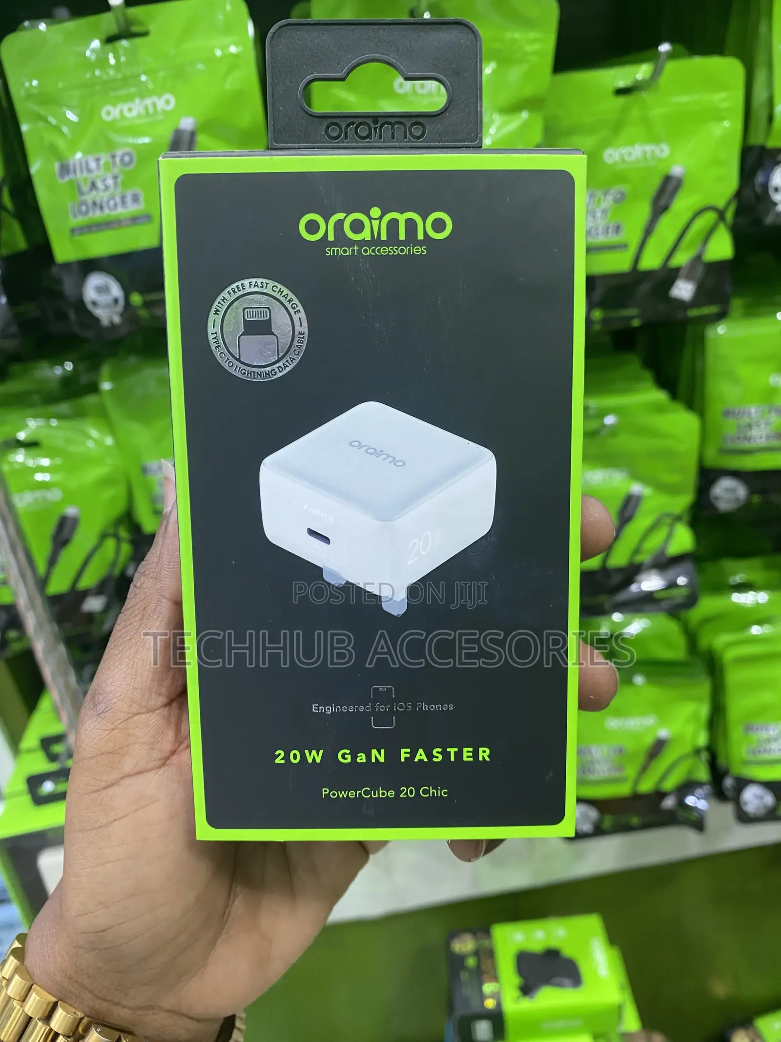 Oraimo 20W GaN Fast Charger Lightning
