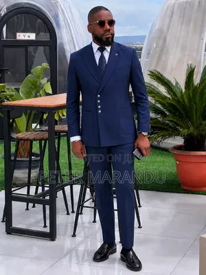 Suti Ya Kiume Ya Kifahari Ya Vipande Viwili (Premium Royal Navy Blue