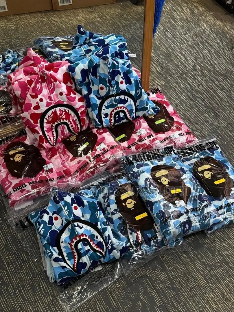 Bape Shark Full Zip Hoodies and Matching Short Collection