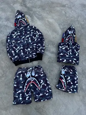 Bape Shark Full Zip Hoodies and Matching Short Collection