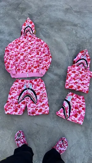 Bape Shark Full Zip Hoodies and Matching Short Collection