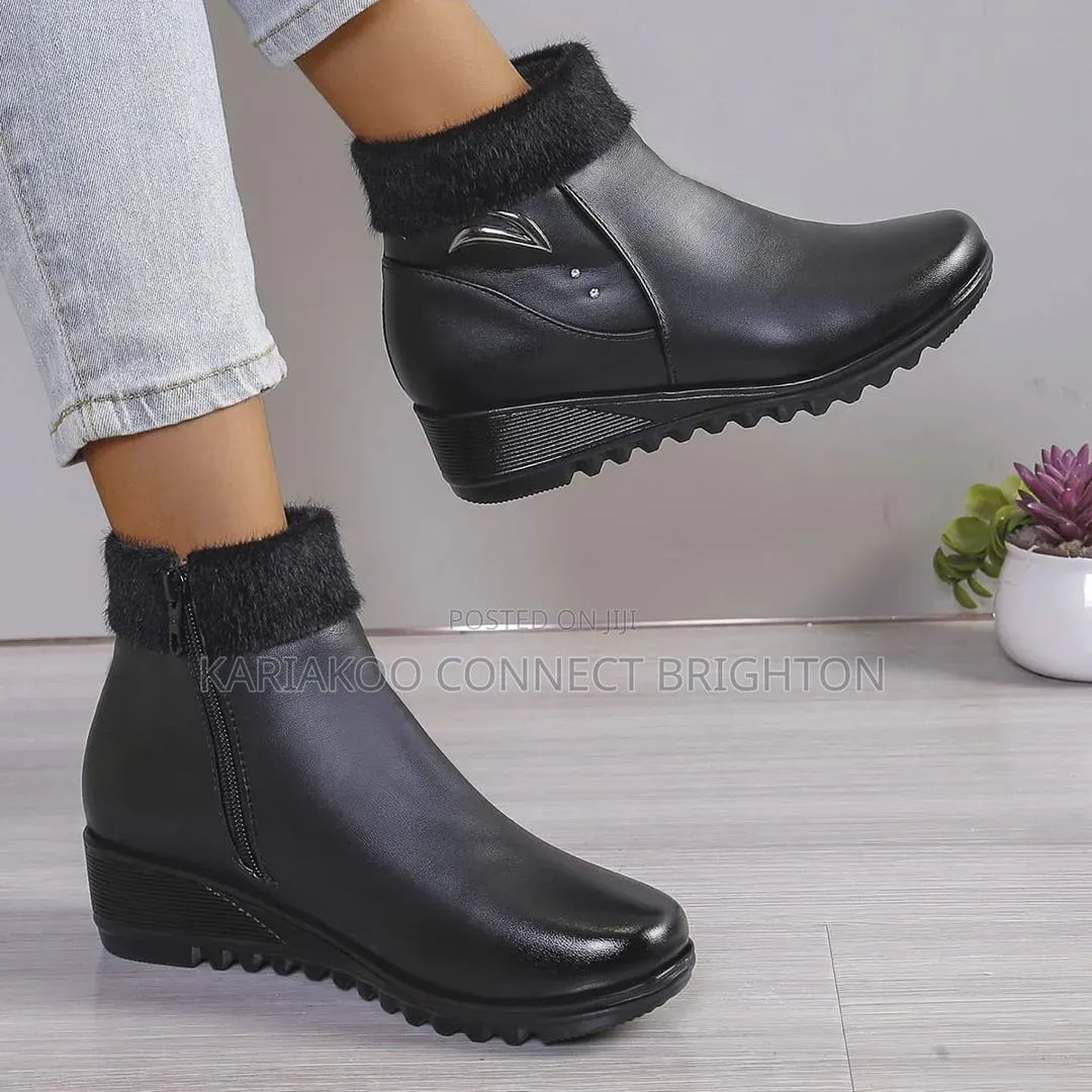 The Midnight Fur Bootie