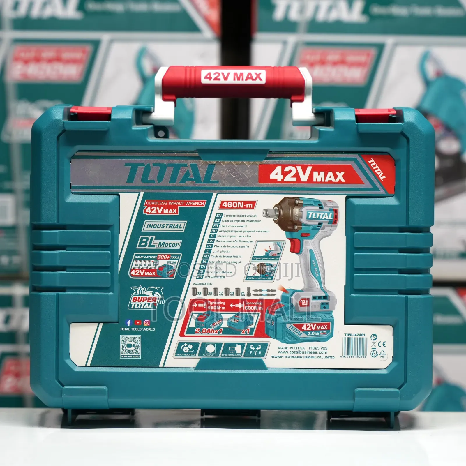 Total Cordless Impact Wrench 42V MAX, 460Nm (TIWLI42461)
